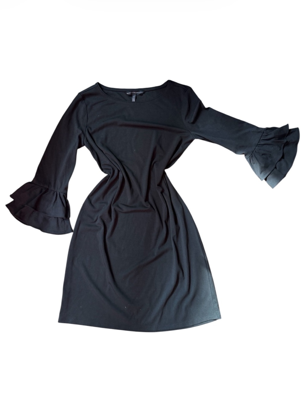 White House Black Market Ruffle-Sleeve Dress